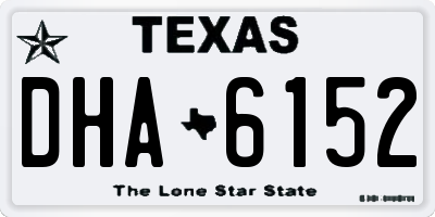 TX license plate DHA6152