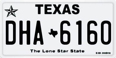 TX license plate DHA6160