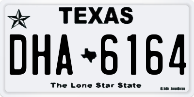 TX license plate DHA6164