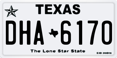 TX license plate DHA6170