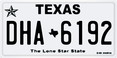 TX license plate DHA6192