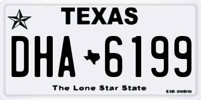 TX license plate DHA6199