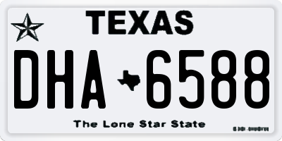 TX license plate DHA6588