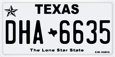 TX license plate DHA6635