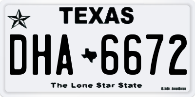TX license plate DHA6672