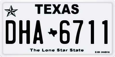 TX license plate DHA6711