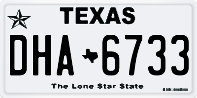 TX license plate DHA6733