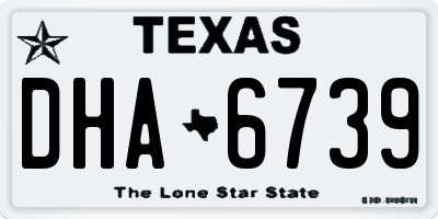TX license plate DHA6739