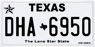 TX license plate DHA6950