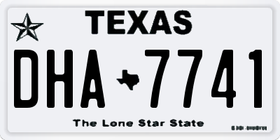 TX license plate DHA7741