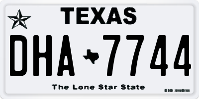 TX license plate DHA7744