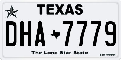 TX license plate DHA7779