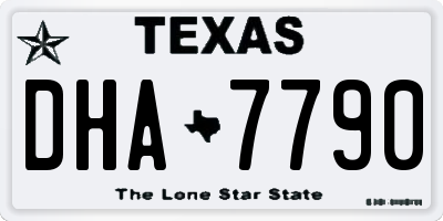 TX license plate DHA7790