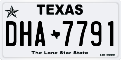 TX license plate DHA7791