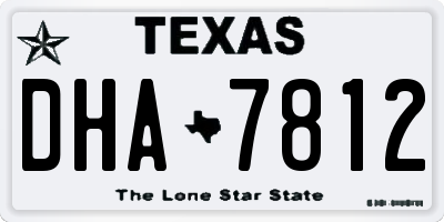 TX license plate DHA7812