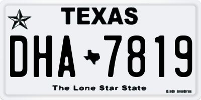 TX license plate DHA7819