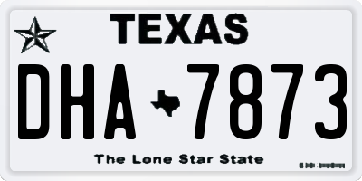 TX license plate DHA7873
