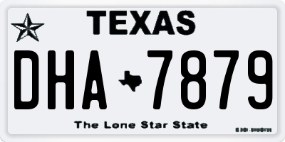TX license plate DHA7879