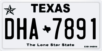 TX license plate DHA7891