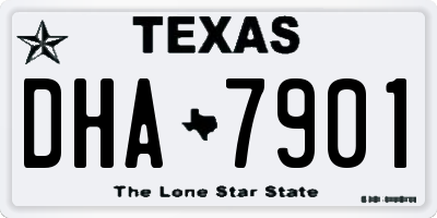 TX license plate DHA7901