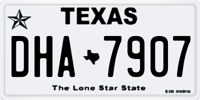 TX license plate DHA7907