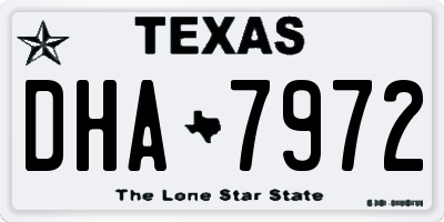TX license plate DHA7972