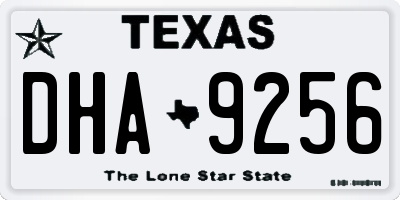 TX license plate DHA9256