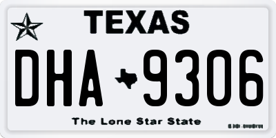 TX license plate DHA9306