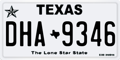 TX license plate DHA9346