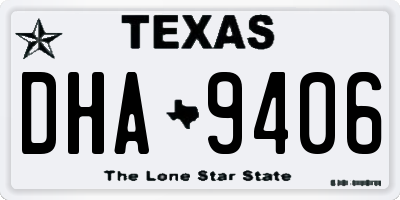 TX license plate DHA9406