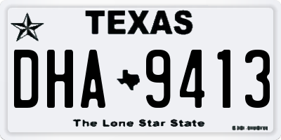 TX license plate DHA9413