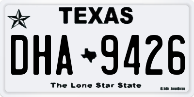 TX license plate DHA9426