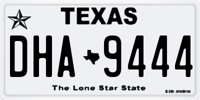 TX license plate DHA9444
