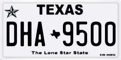 TX license plate DHA9500