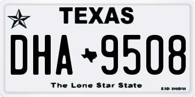 TX license plate DHA9508