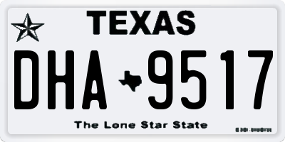 TX license plate DHA9517