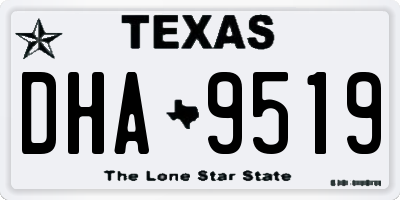 TX license plate DHA9519