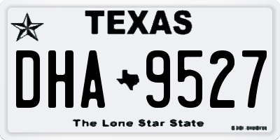 TX license plate DHA9527