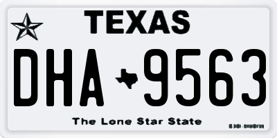 TX license plate DHA9563