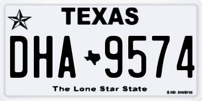 TX license plate DHA9574