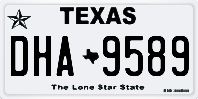 TX license plate DHA9589