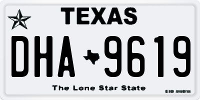 TX license plate DHA9619