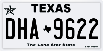 TX license plate DHA9622