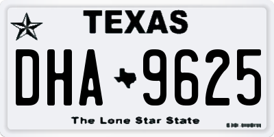 TX license plate DHA9625