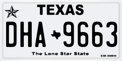 TX license plate DHA9663