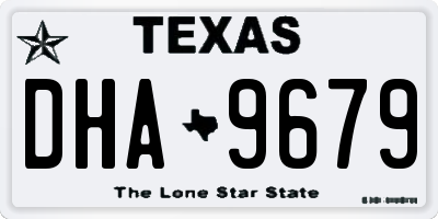 TX license plate DHA9679