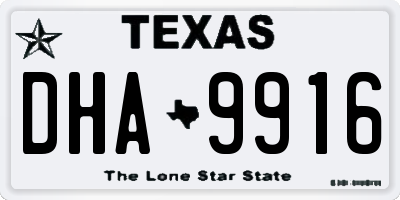 TX license plate DHA9916
