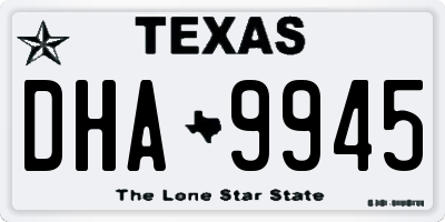 TX license plate DHA9945