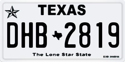 TX license plate DHB2819