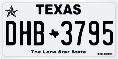 TX license plate DHB3795